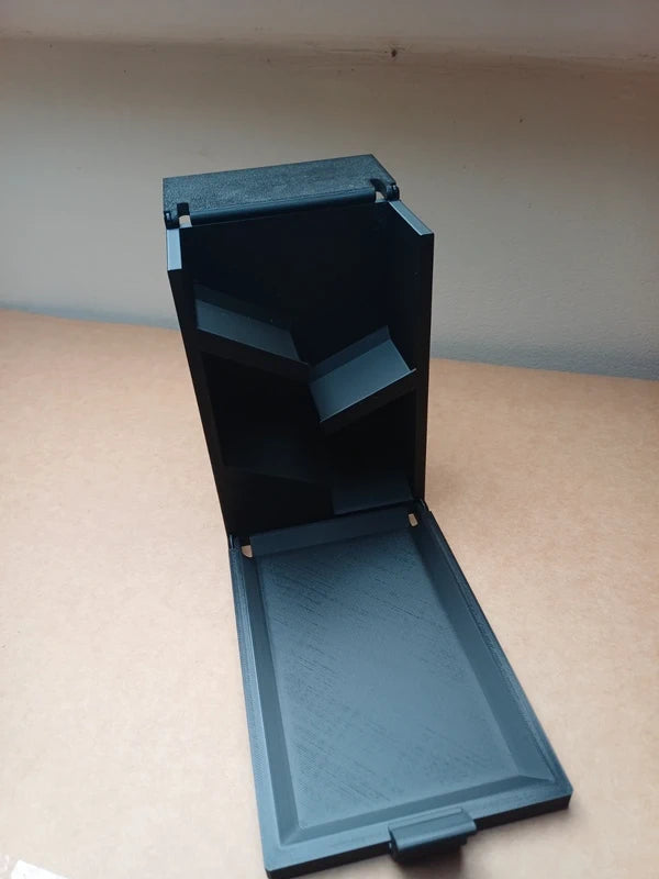 Black Folding Dice Tower and Carry Case