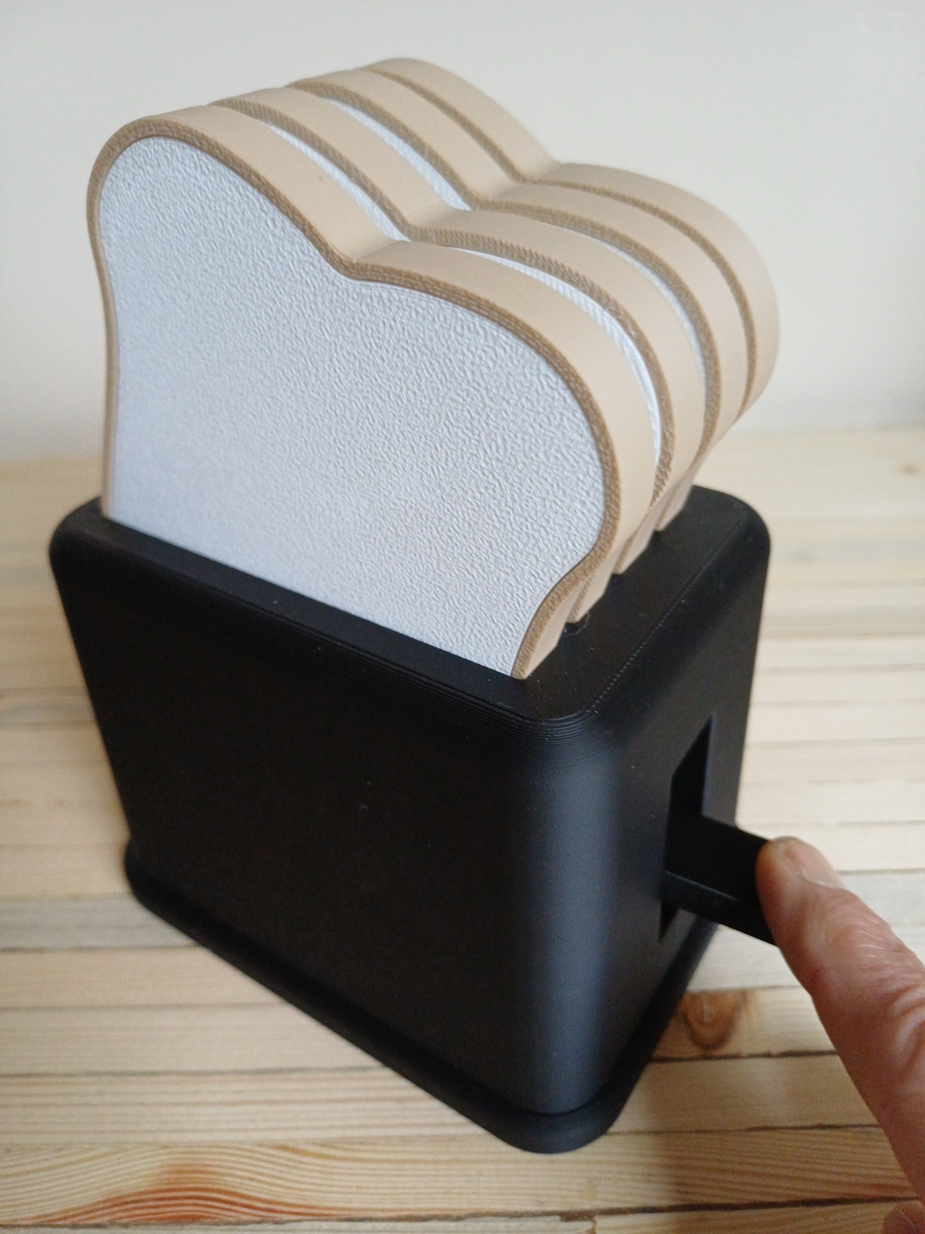 Pop Up Action Kids Toy Play Toaster & 4 Slices of Bread - Kitchen Play