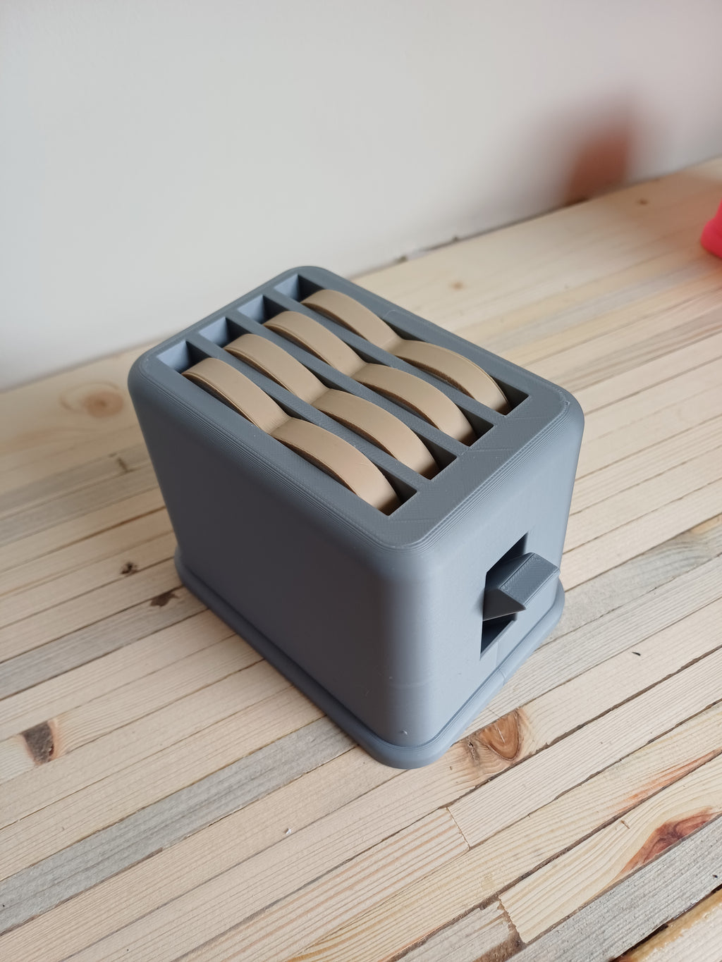Pop Up Action Kids Toy Play Toaster & 4 Slices of Bread - Kitchen Play