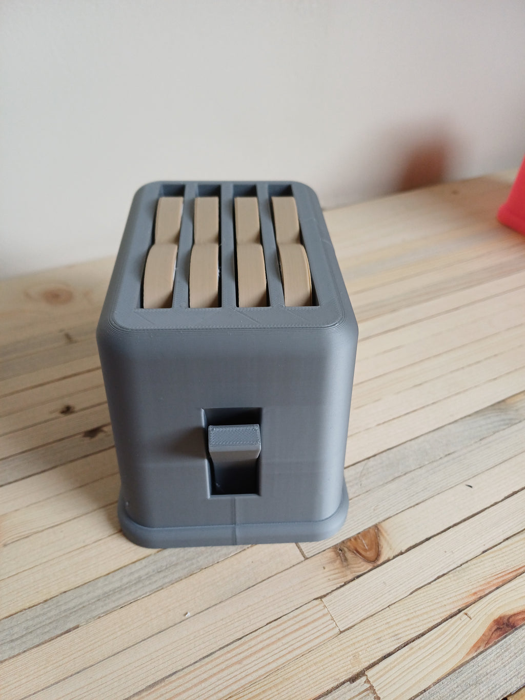 Pop Up Action Kids Toy Play Toaster & 4 Slices of Bread - Kitchen Play