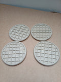 3D Printed Waffle Coasters | Toy Kitchen Accessory, Pretend Play Food (Set of 4)