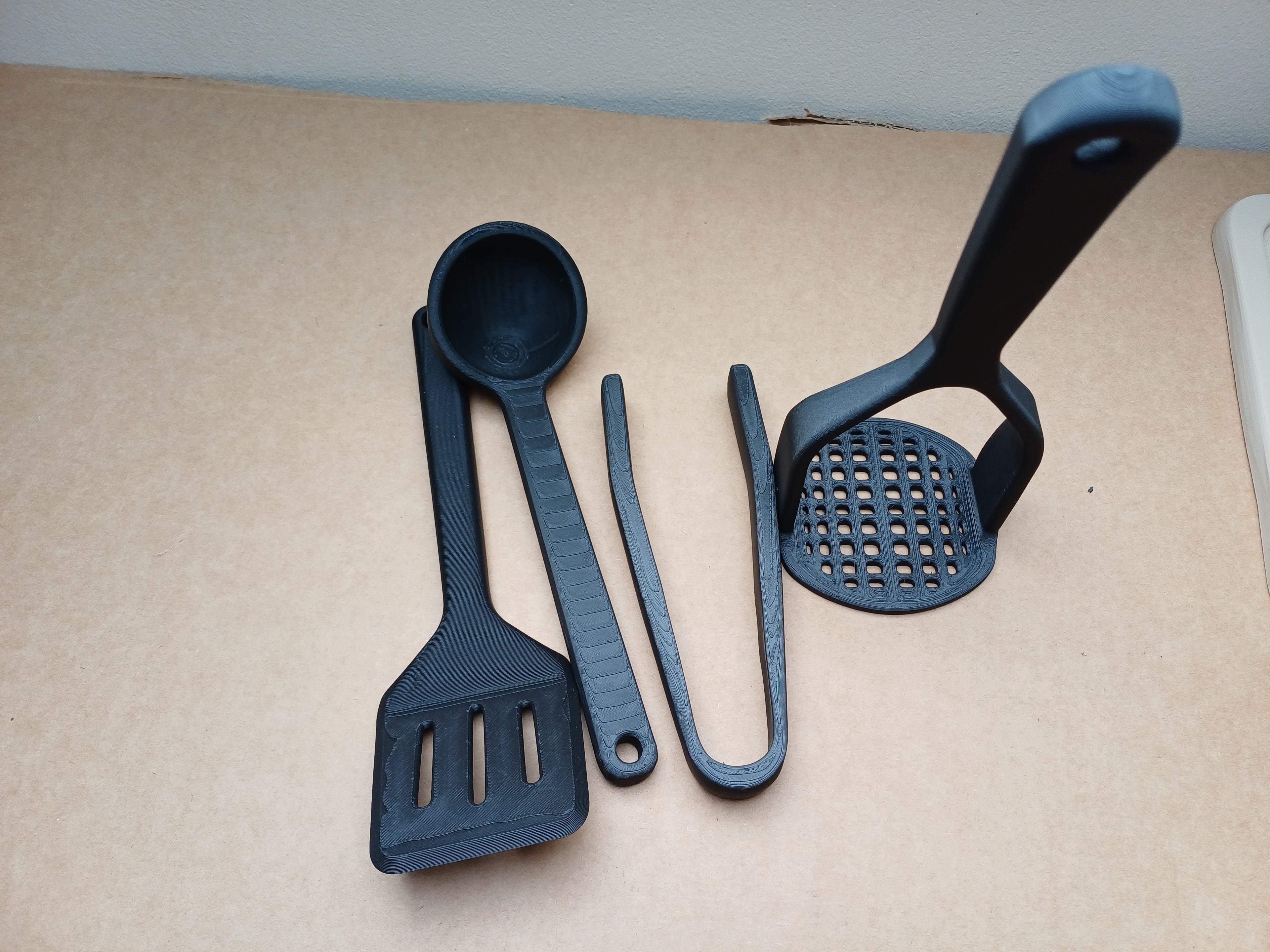 Kids Play Kitchen Utensil Set - Outdoor/Mud Kitchen – 4 Piece Toy Cooking Tools