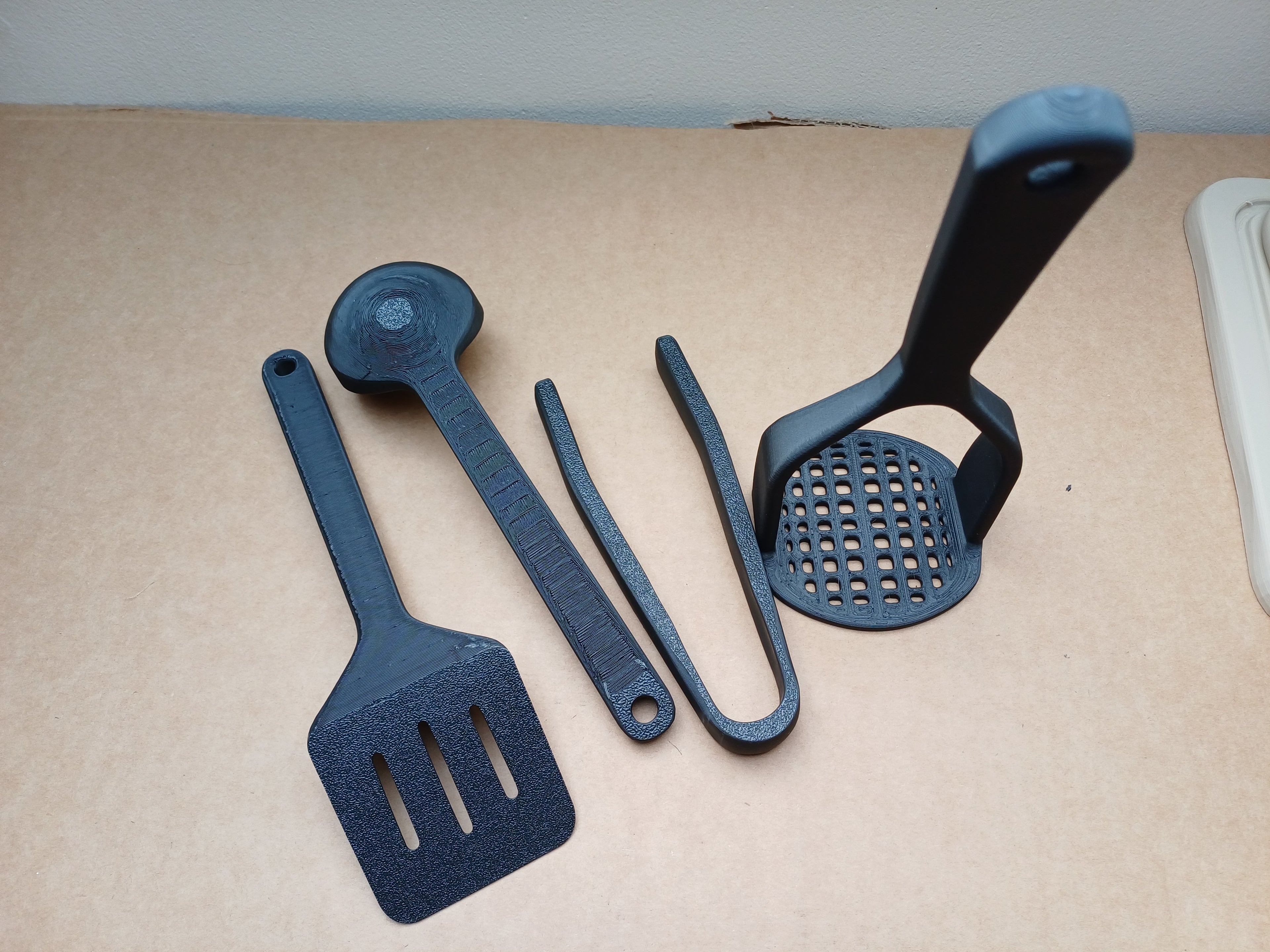 Kids Play Kitchen Utensil Set - Outdoor/Mud Kitchen – 4 Piece Toy Cooking Tools