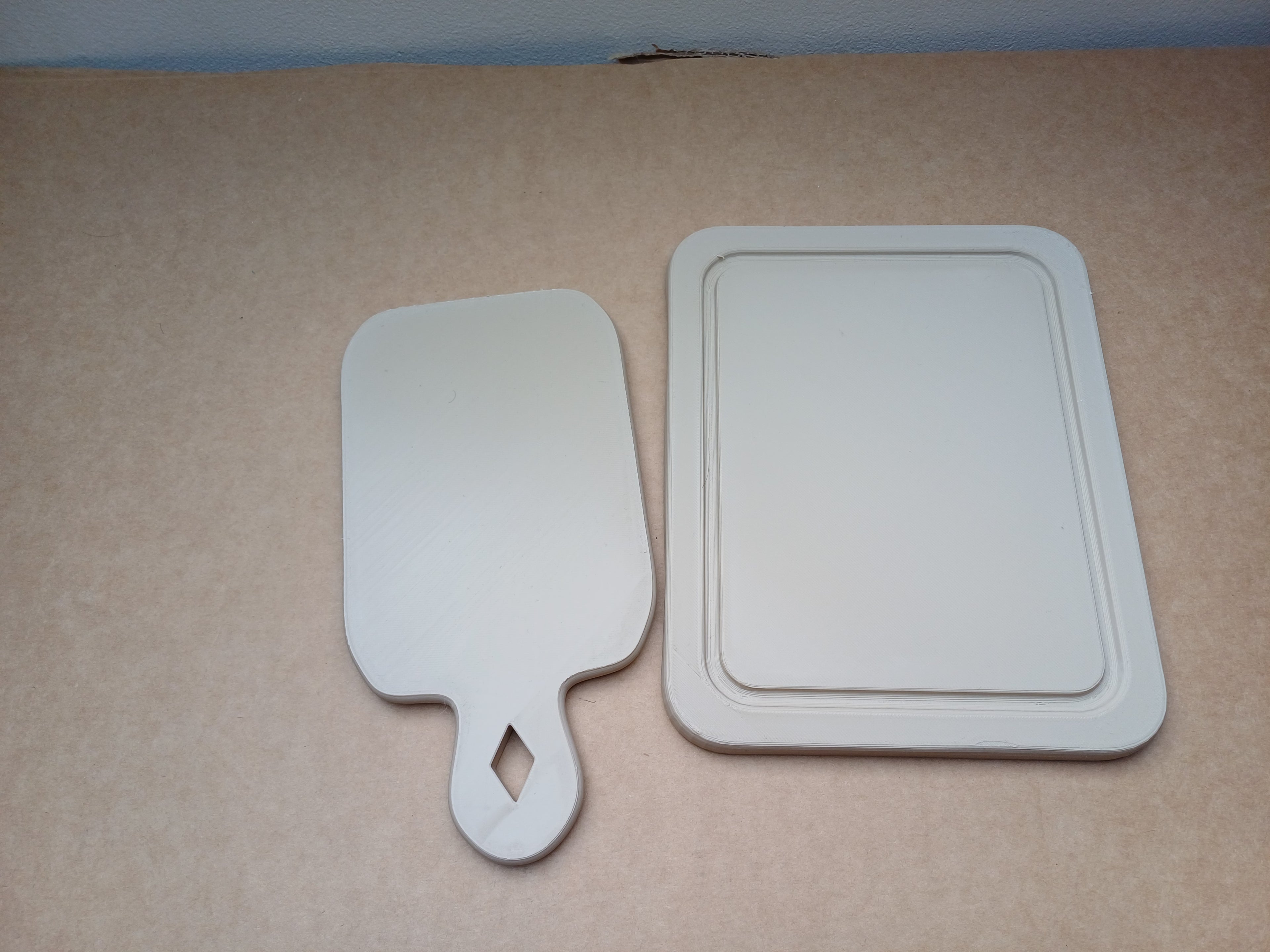 3D Printed Kids Play Kitchen Chopping Board Set – 2 Piece Toy Cutting Boards