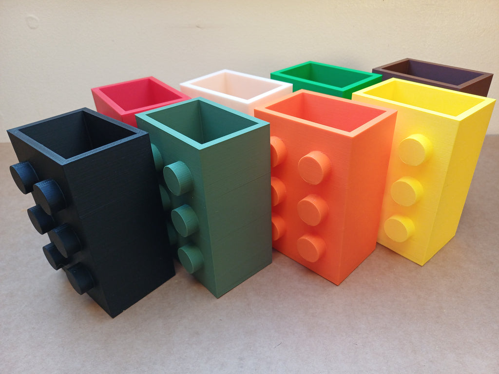 Famous Block Inspired Toothbrush Holder Bathroom Organiser Building Brick Fun Kids Gift