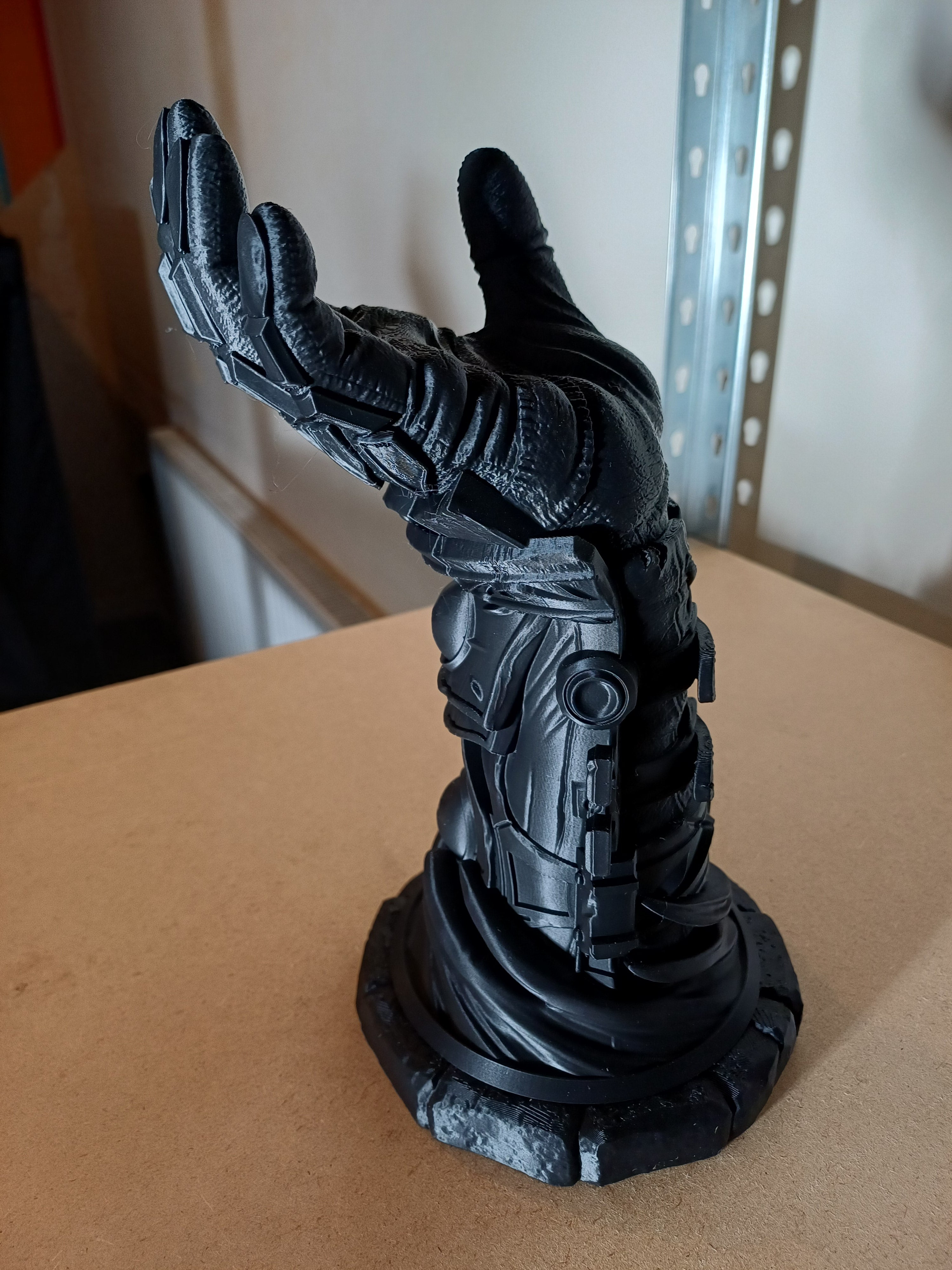 Armoured Gauntlet Hand Headset Stand Fantasy Warrior Hand Emerging From Portal