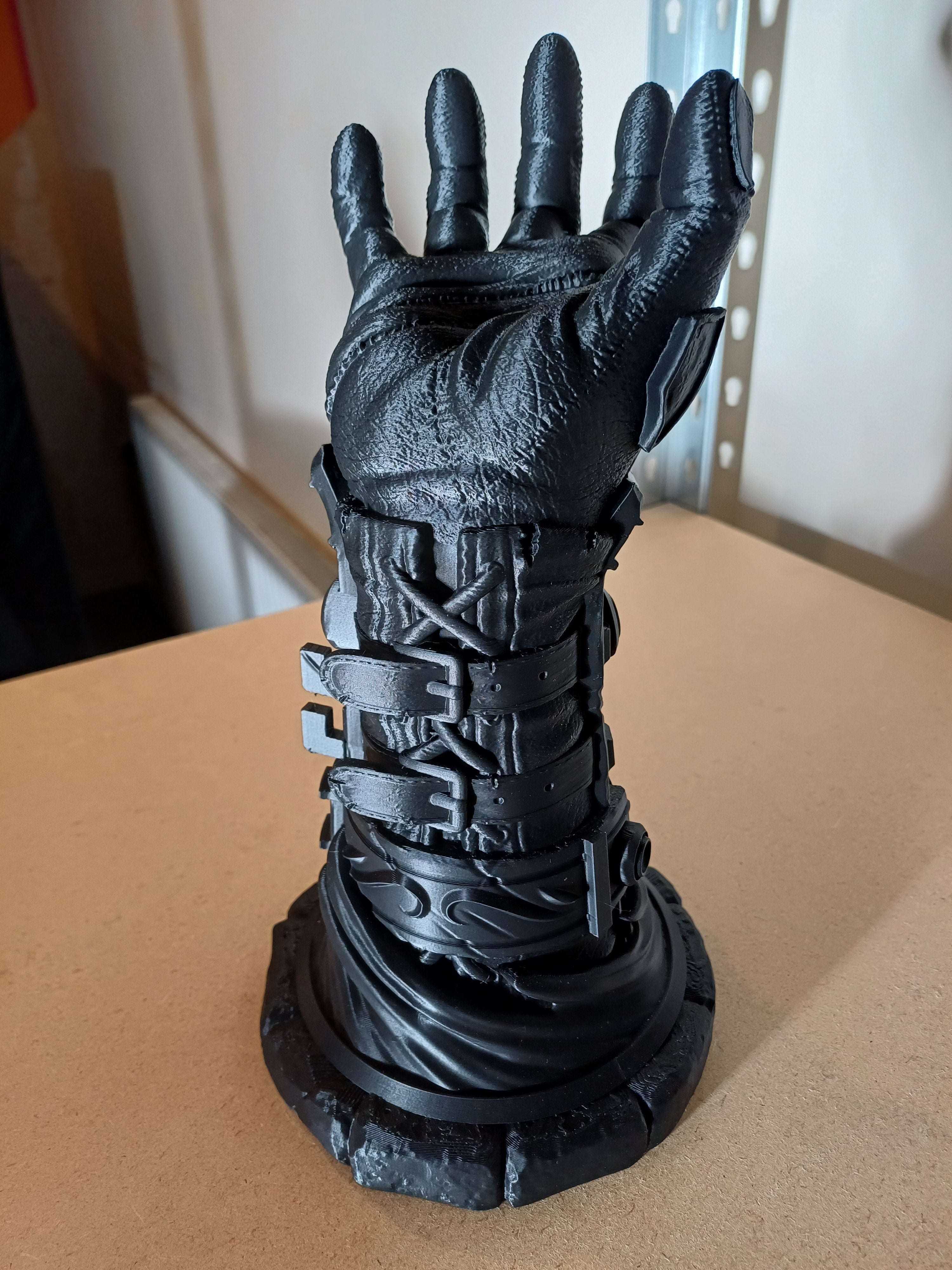 Armoured Gauntlet Hand Headset Stand Fantasy Warrior Hand Emerging From Portal