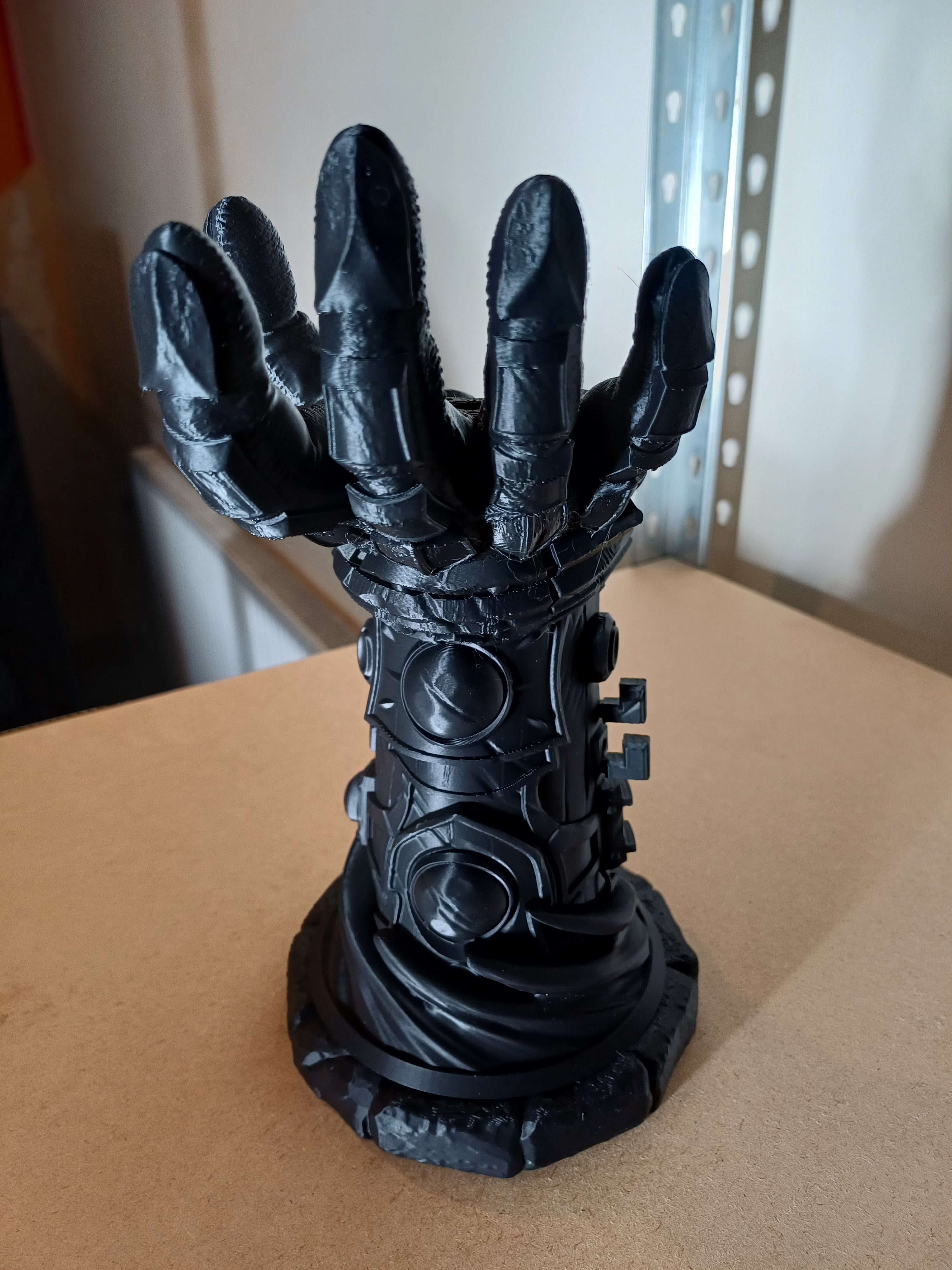 Armoured Gauntlet Hand Headset Stand Fantasy Warrior Hand Emerging From Portal