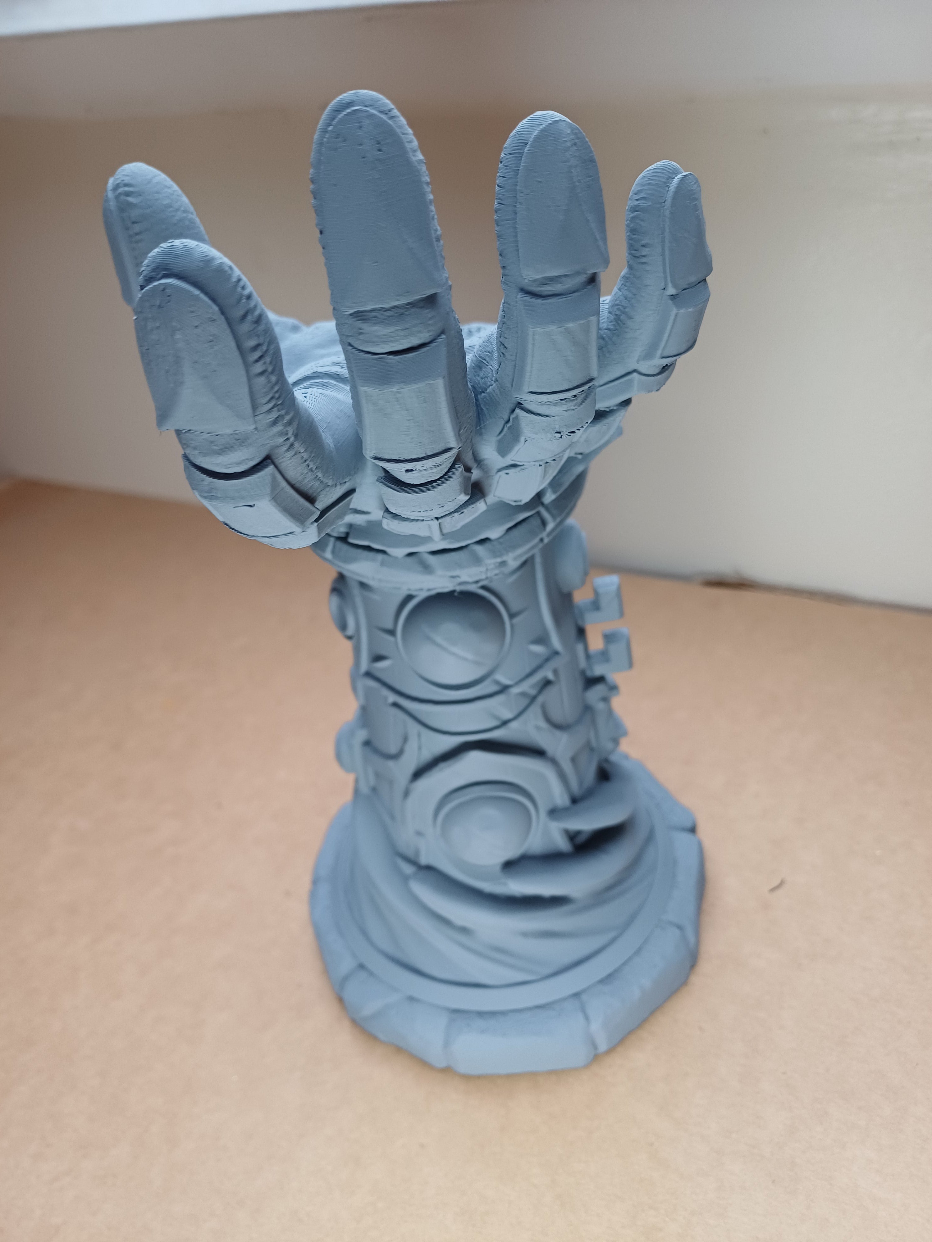 Armoured Gauntlet Hand Headset Stand Fantasy Warrior Hand Emerging From Portal