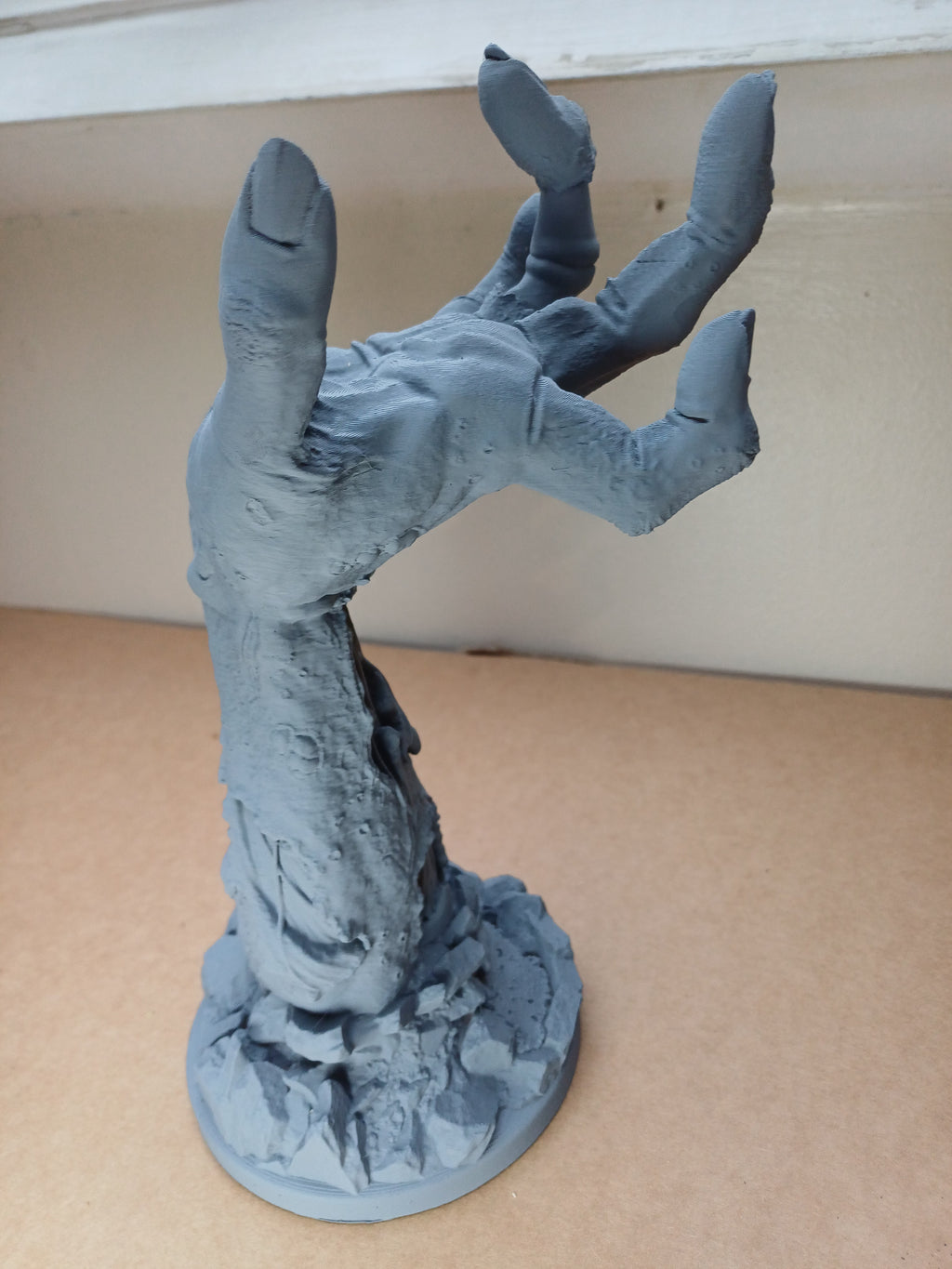 Zombie Hand Headset Stand 250mm Horror Gaming Desk Accessory Primed & PaintReady