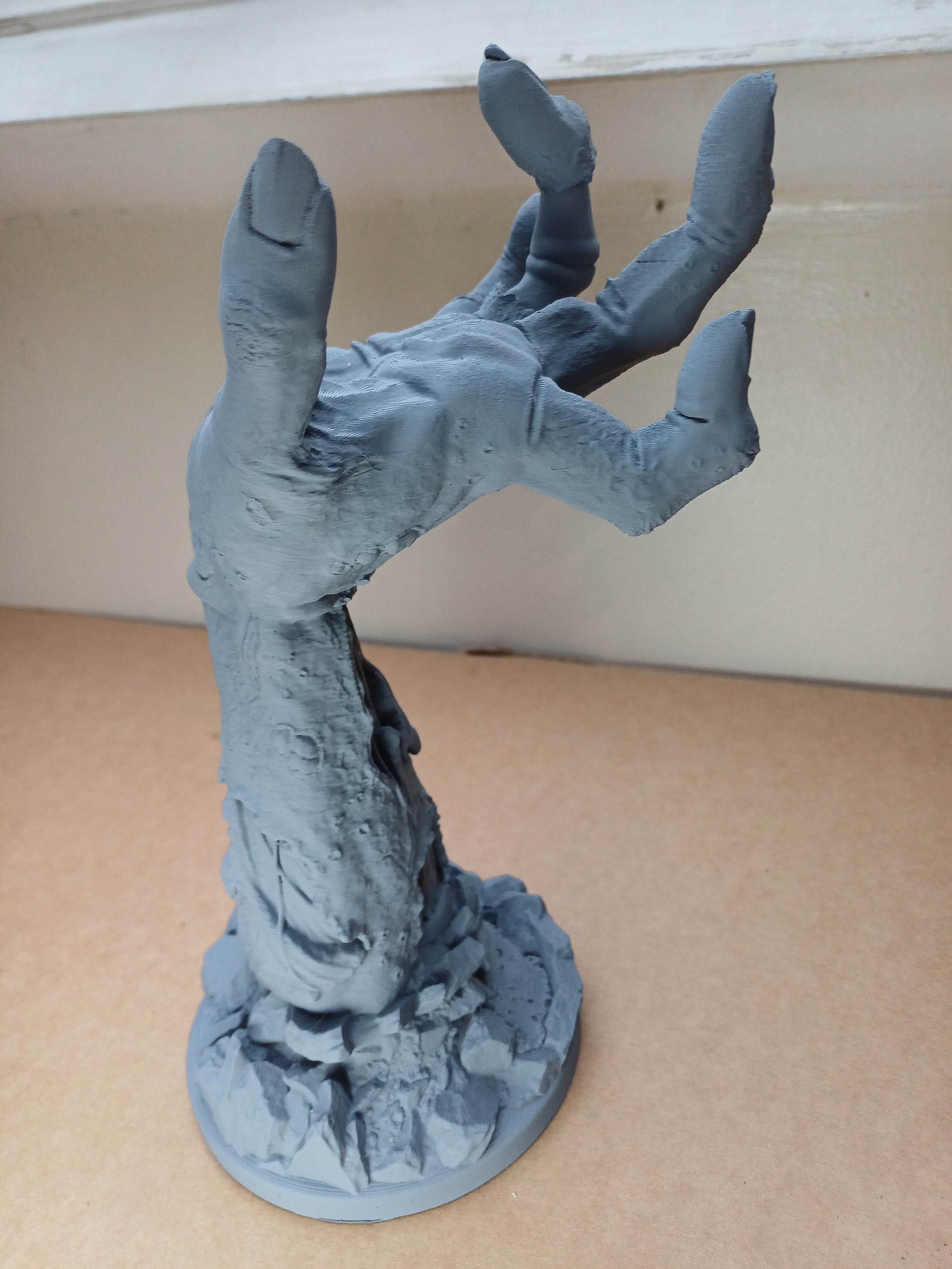 Zombie Hand Headset Stand 250mm Horror Gaming Desk Accessory Primed & PaintReady