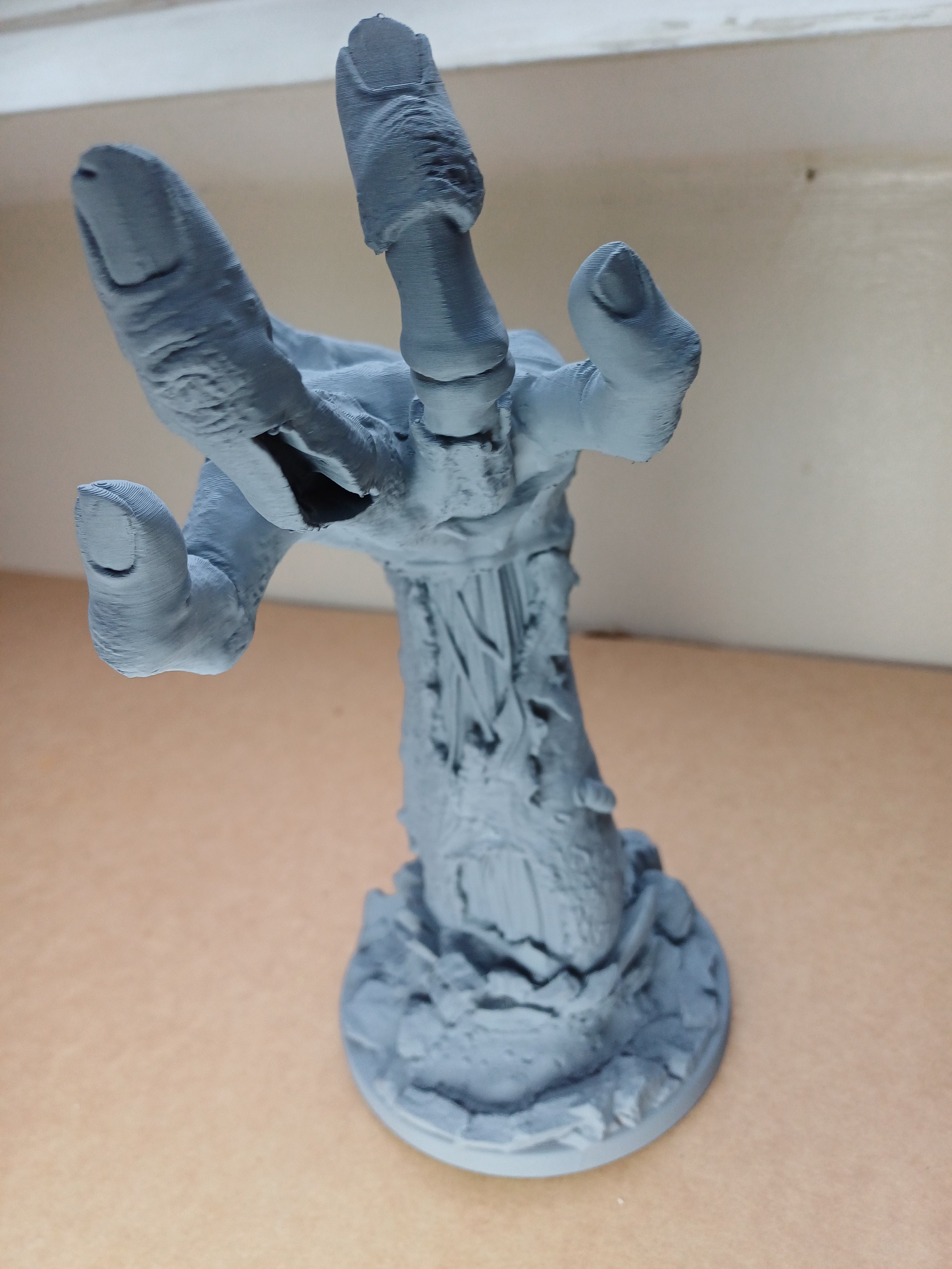 Zombie Hand Headset Stand 250mm Horror Gaming Desk Accessory Primed & PaintReady