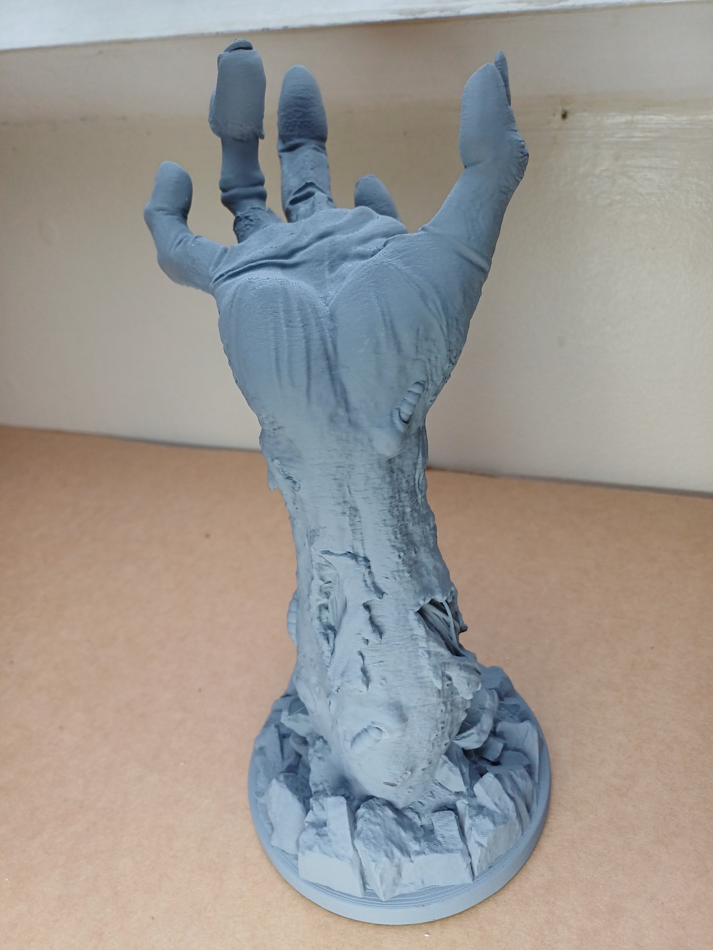Zombie Hand Headset Stand 250mm Horror Gaming Desk Accessory Primed & PaintReady