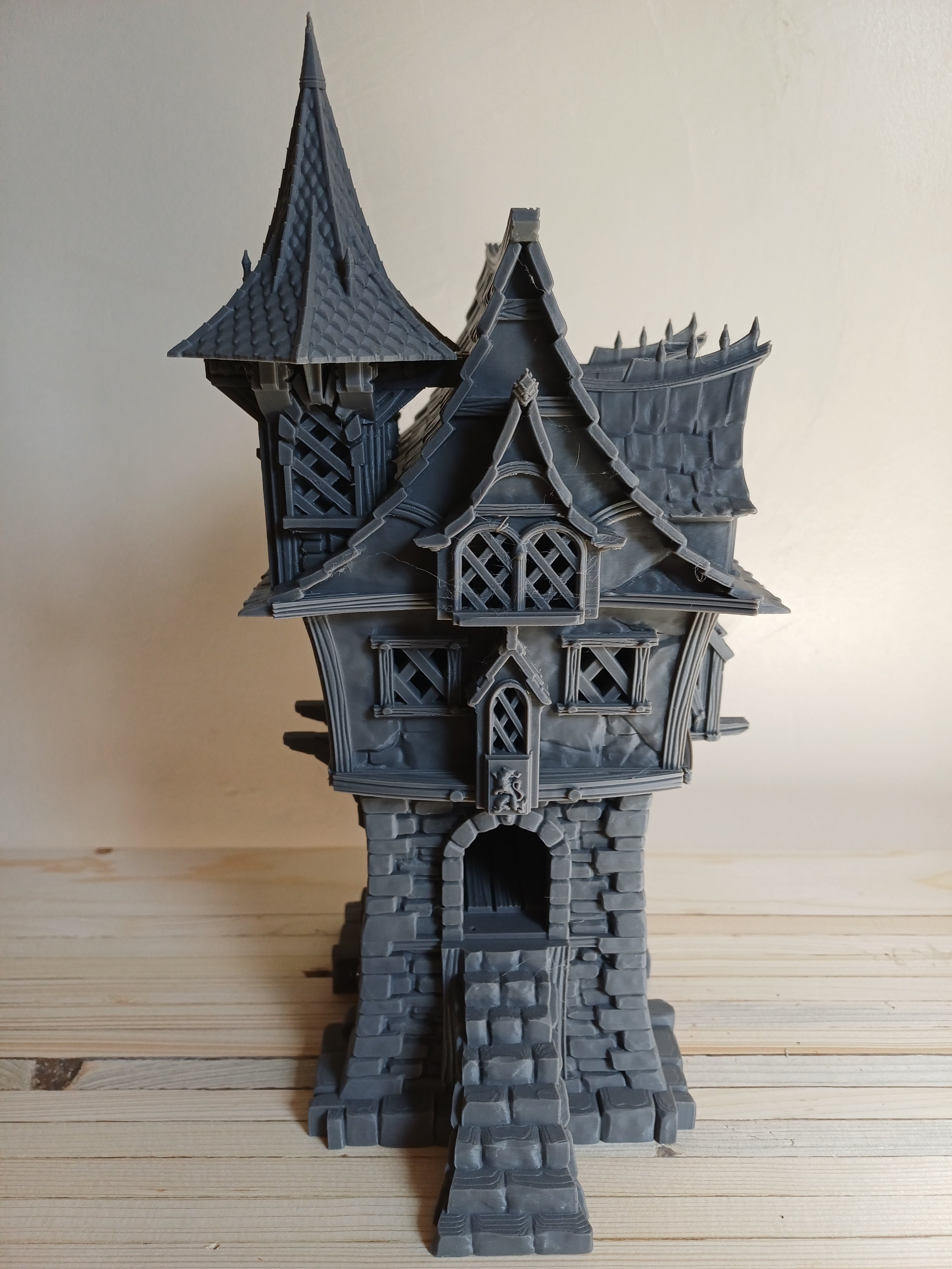 The Alchemist's Manor — 3D Printed Fantasy Building Terrain, 28mm DnD TTRPG Tabletop, Wizard Alchemist House, Wargame Scatter Terrain