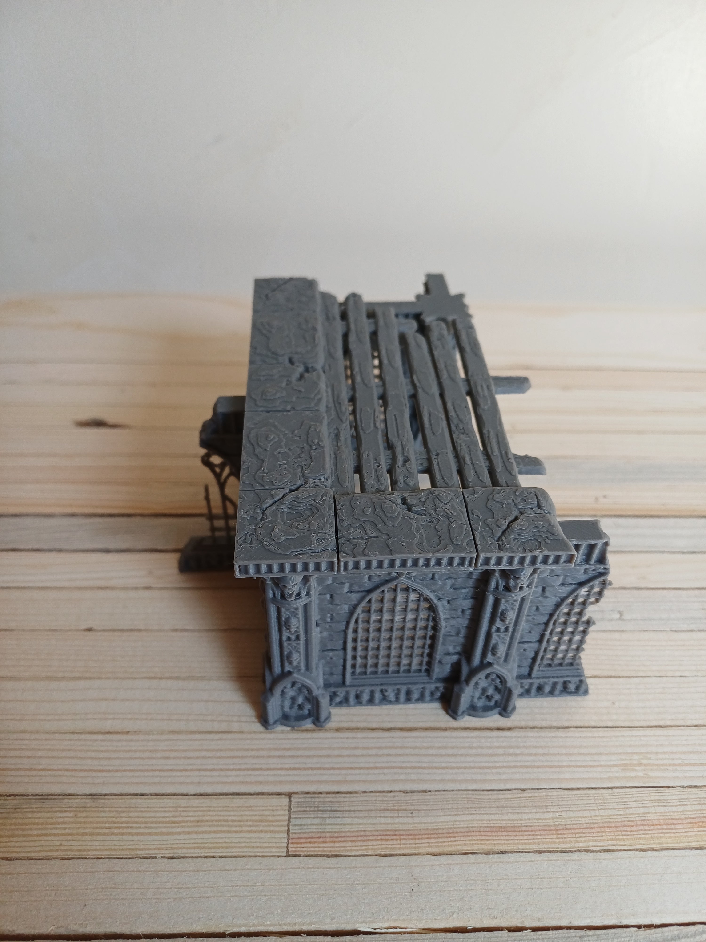 Grimdark Gothic Corner Chapel Ruin 1-Storey 3D Printed Sci-Fantasy Terrain 28mm