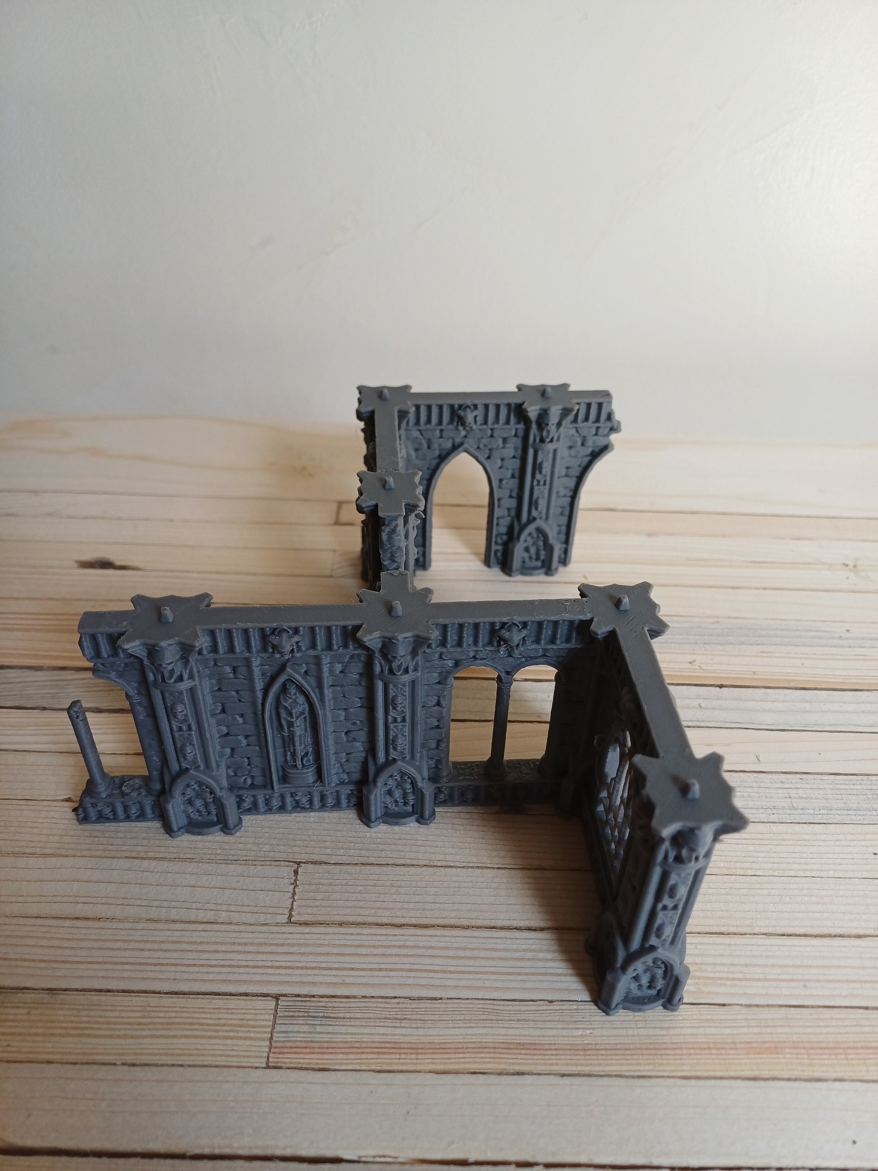 Grimdark Gothic Arcade Ruin 2-Storey Timber Floors 3D Printed Sci-Fantasy 28mm