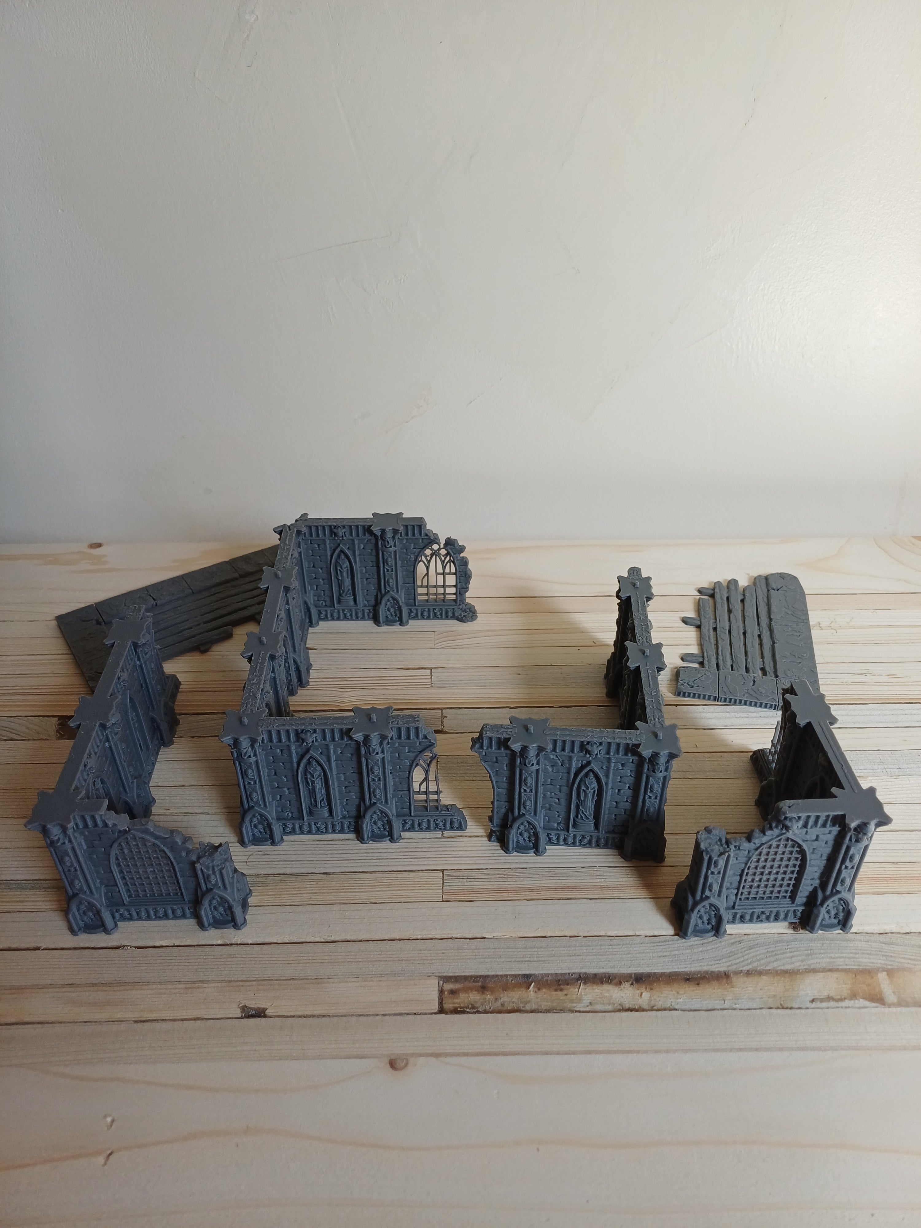 Grimdark Gothic Ruin 2-Storey Modular 3D Printed Sci-Fantasy Wargame Terrain 28m