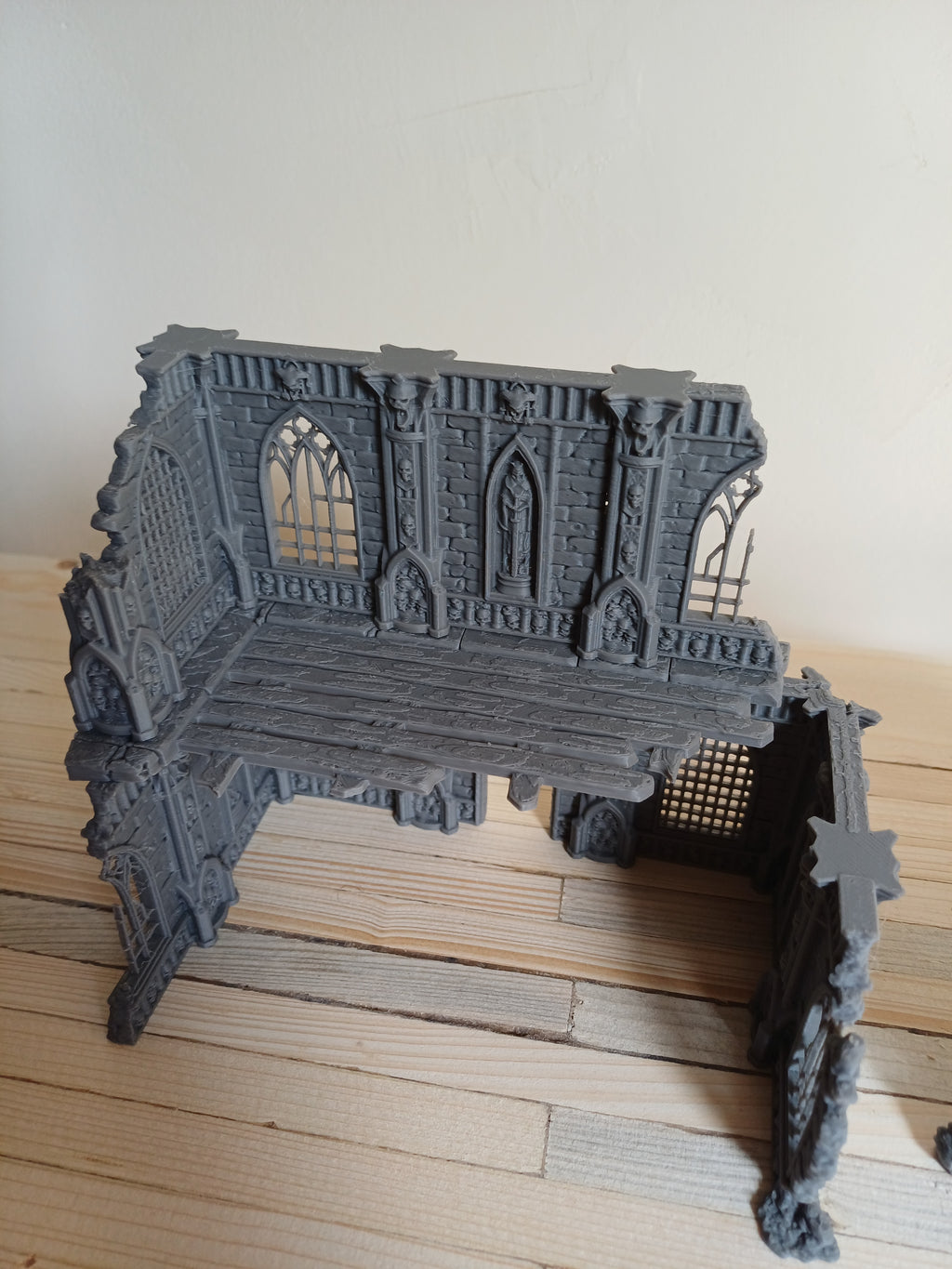 Grimdark Gothic Ruin 2-Storey Modular 3D Printed Sci-Fantasy Wargame Terrain 28m