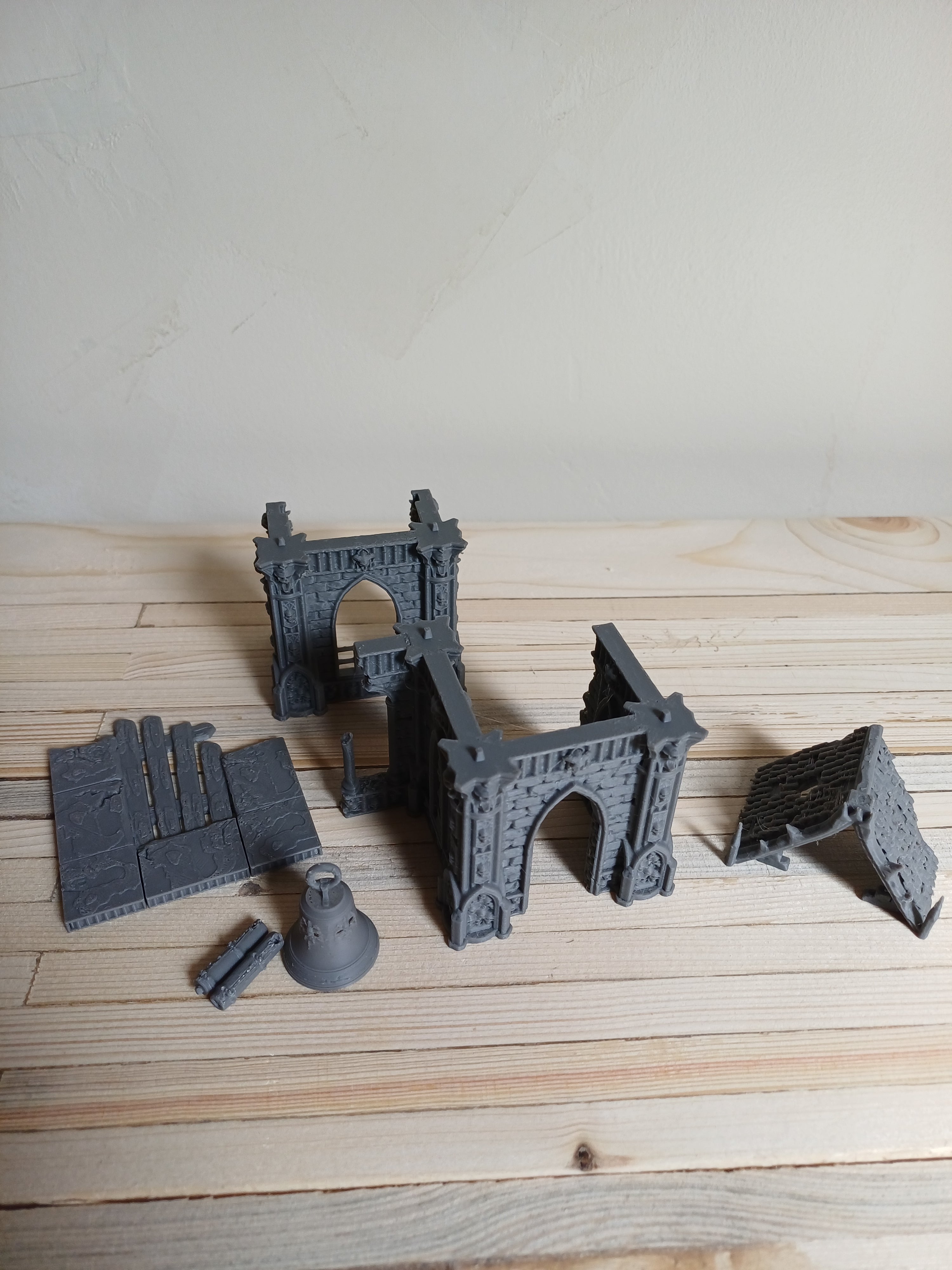 Grimdark Gothic Bell Tower 3-Storey 3D Printed Sci-Fantasy Wargame Terrain 28mm