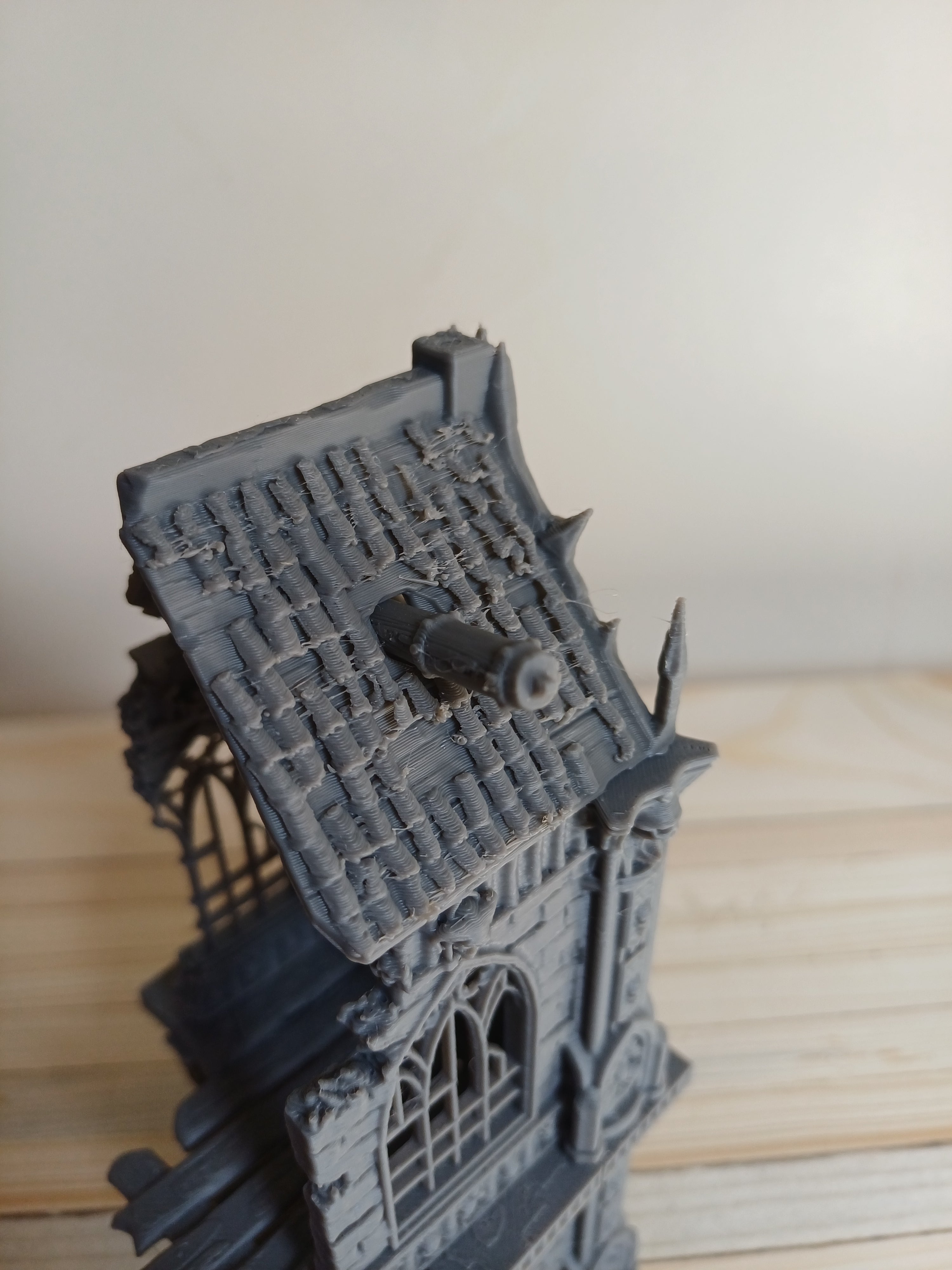 Grimdark Gothic Bell Tower 3-Storey 3D Printed Sci-Fantasy Wargame Terrain 28mm