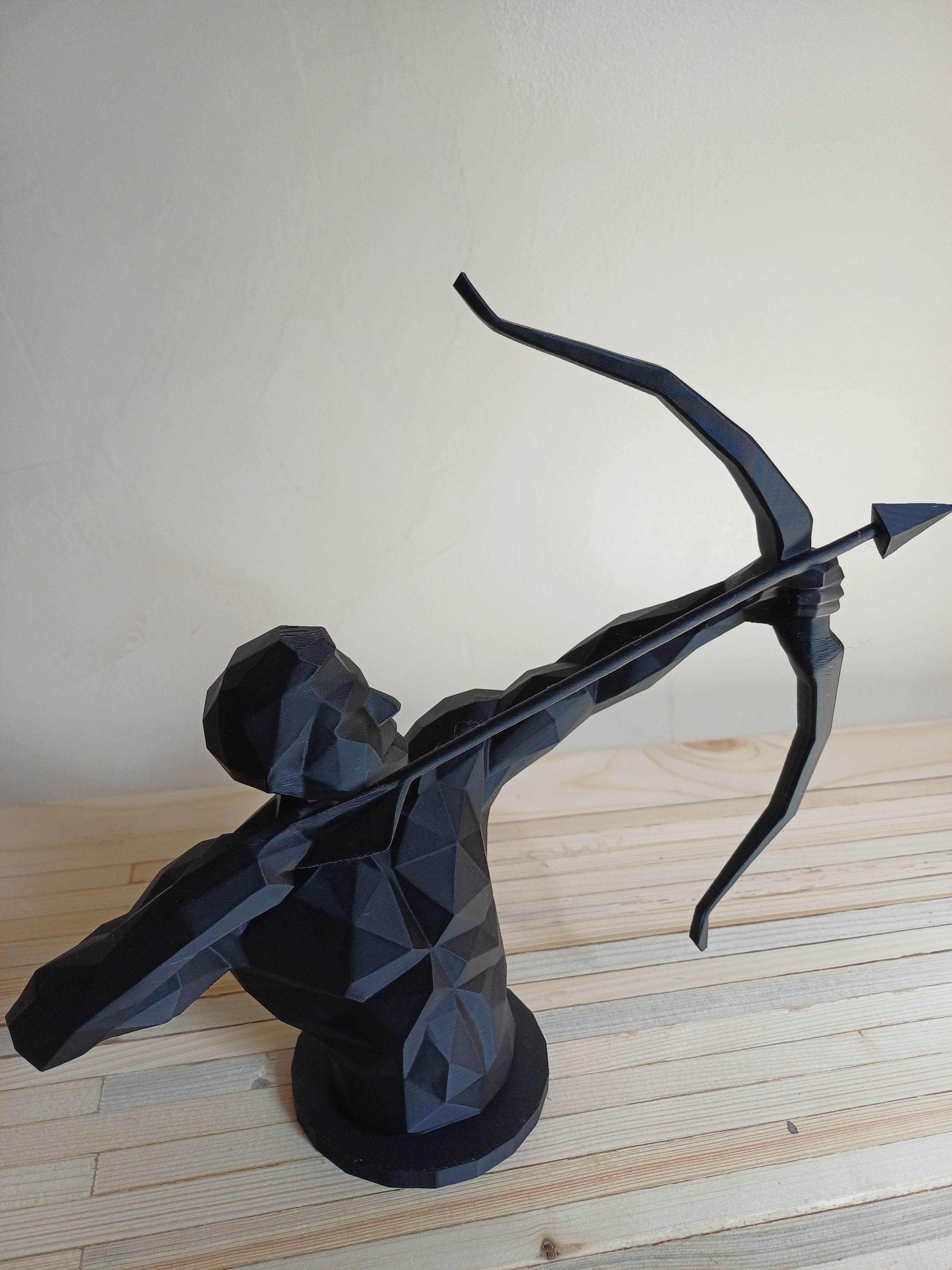 Sagittarius Centaur Archer Sculpture 25cm Geometric Zodiac Statue Star Sign Gift 3D Printed