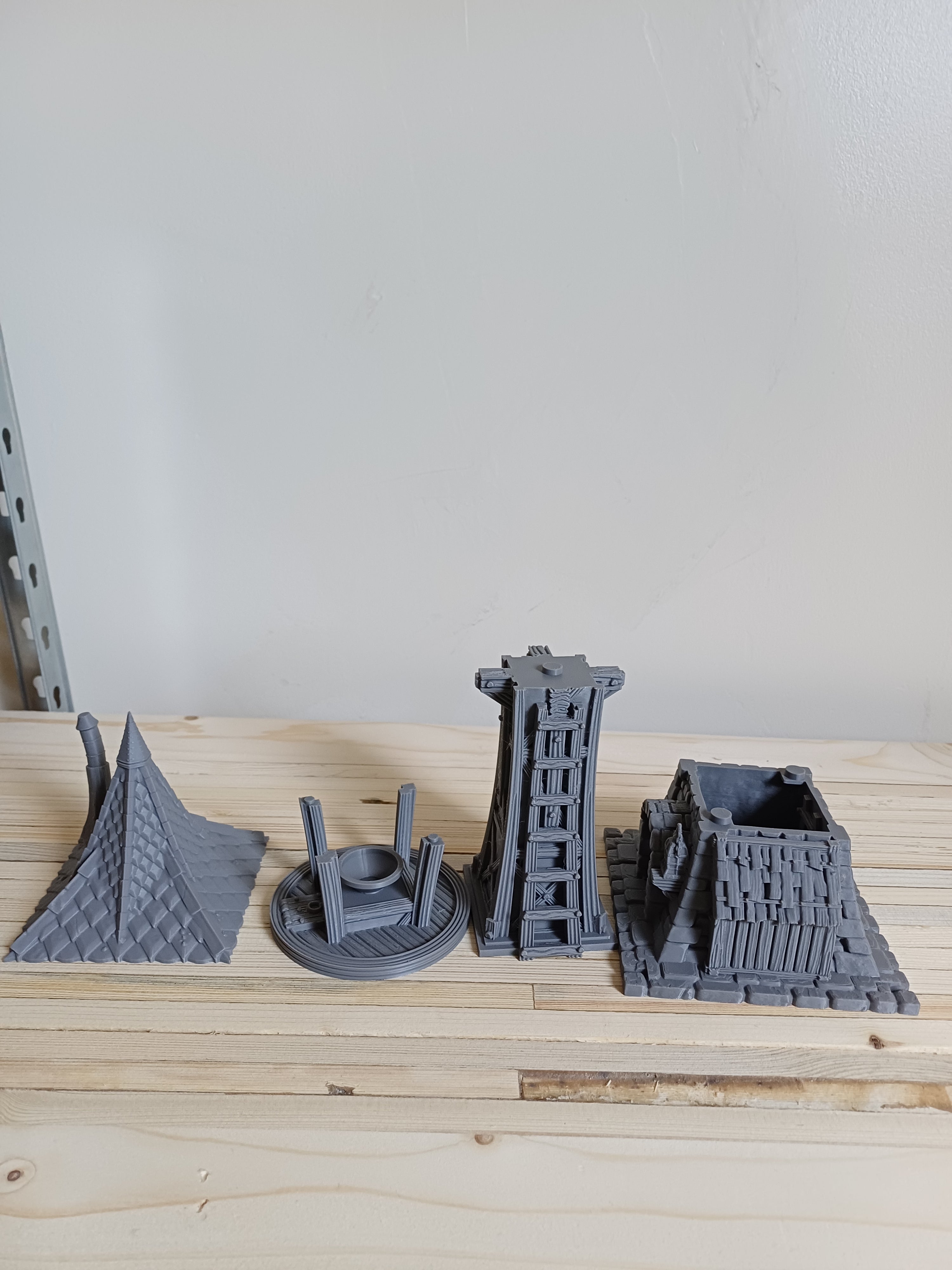The Duskfire Beacon — 28mm Medieval Watchtower Terrain | Grey PLA | Unpainted