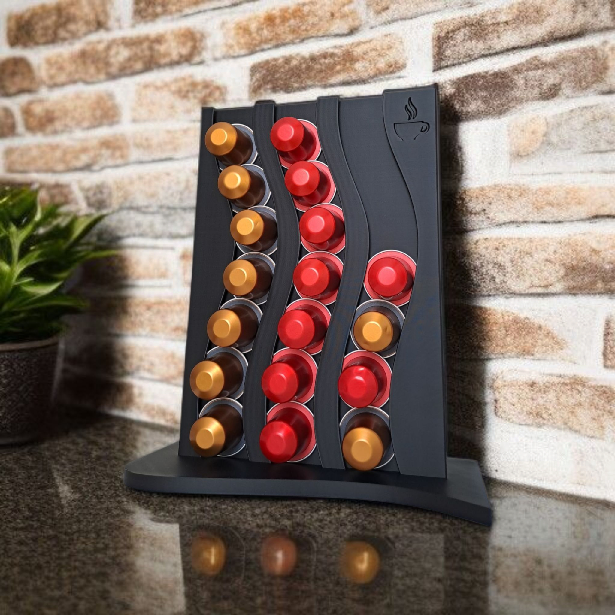 Coffee Capsule Wave Coffee Pod Storage Hold 21 Nespresso Original Pods Organiser