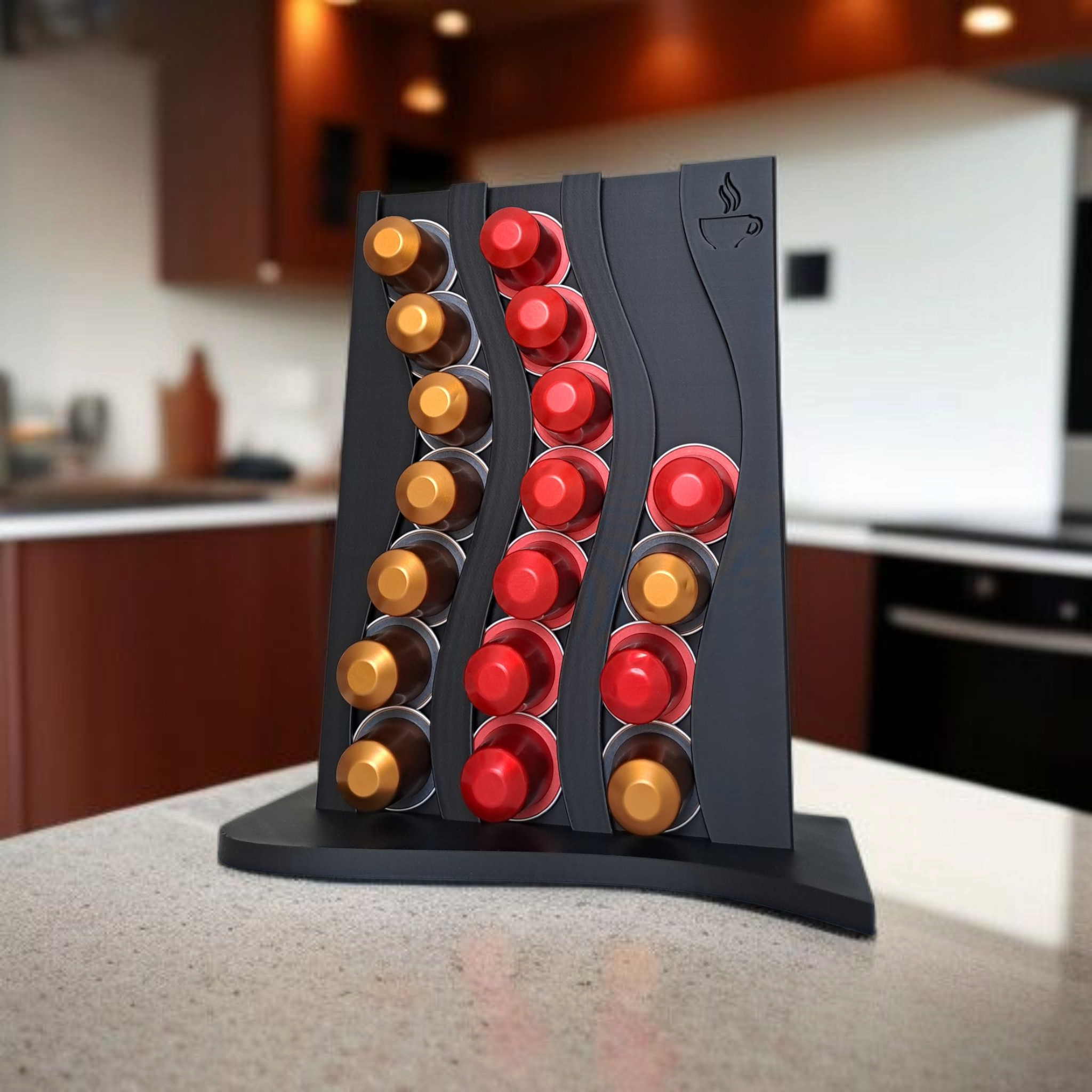 Coffee Capsule Wave Coffee Pod Storage Hold 21 Nespresso Original Pods Organiser