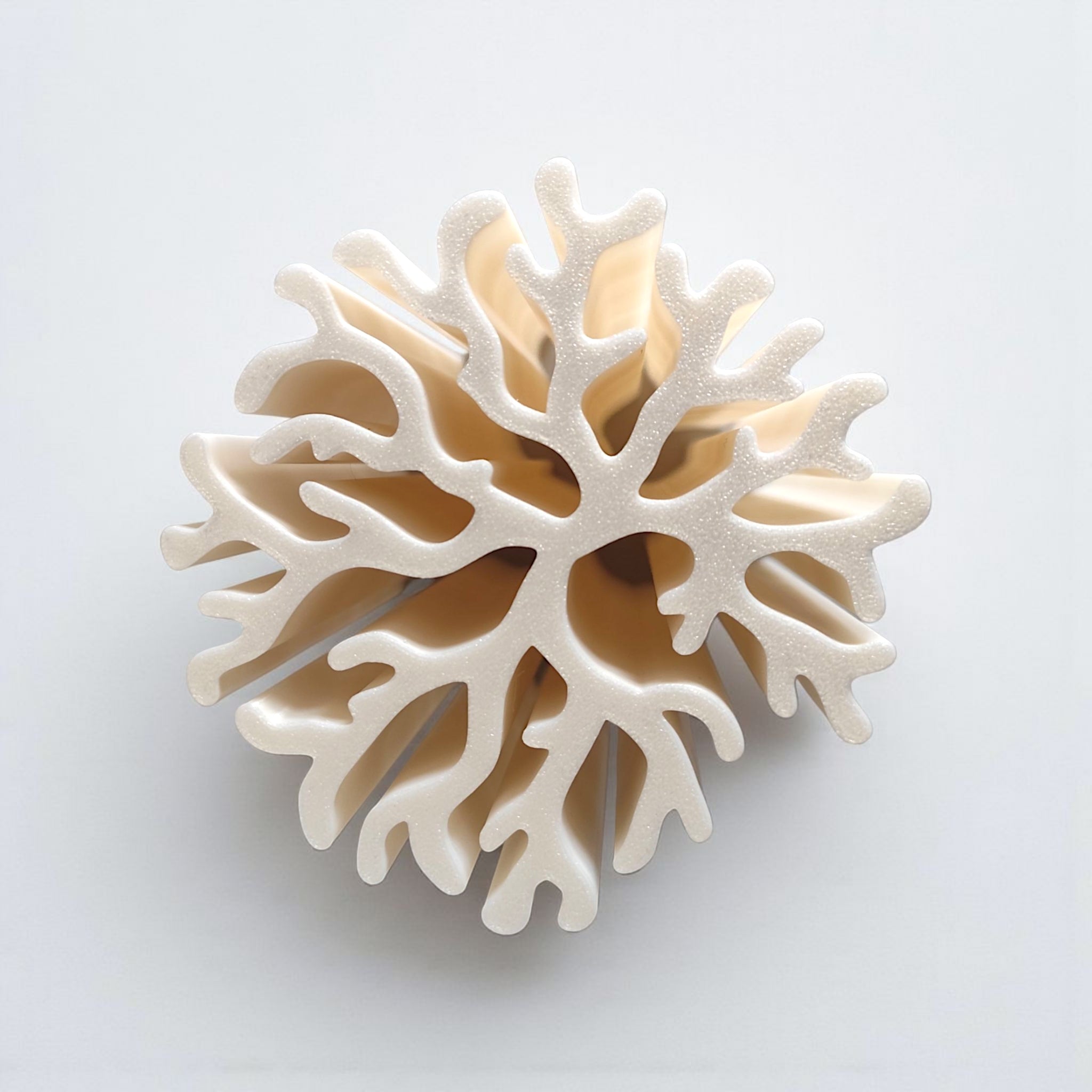 3D Printed Coral Vase Organic Fluted Design Dried Flower Vase Home Decor Gift