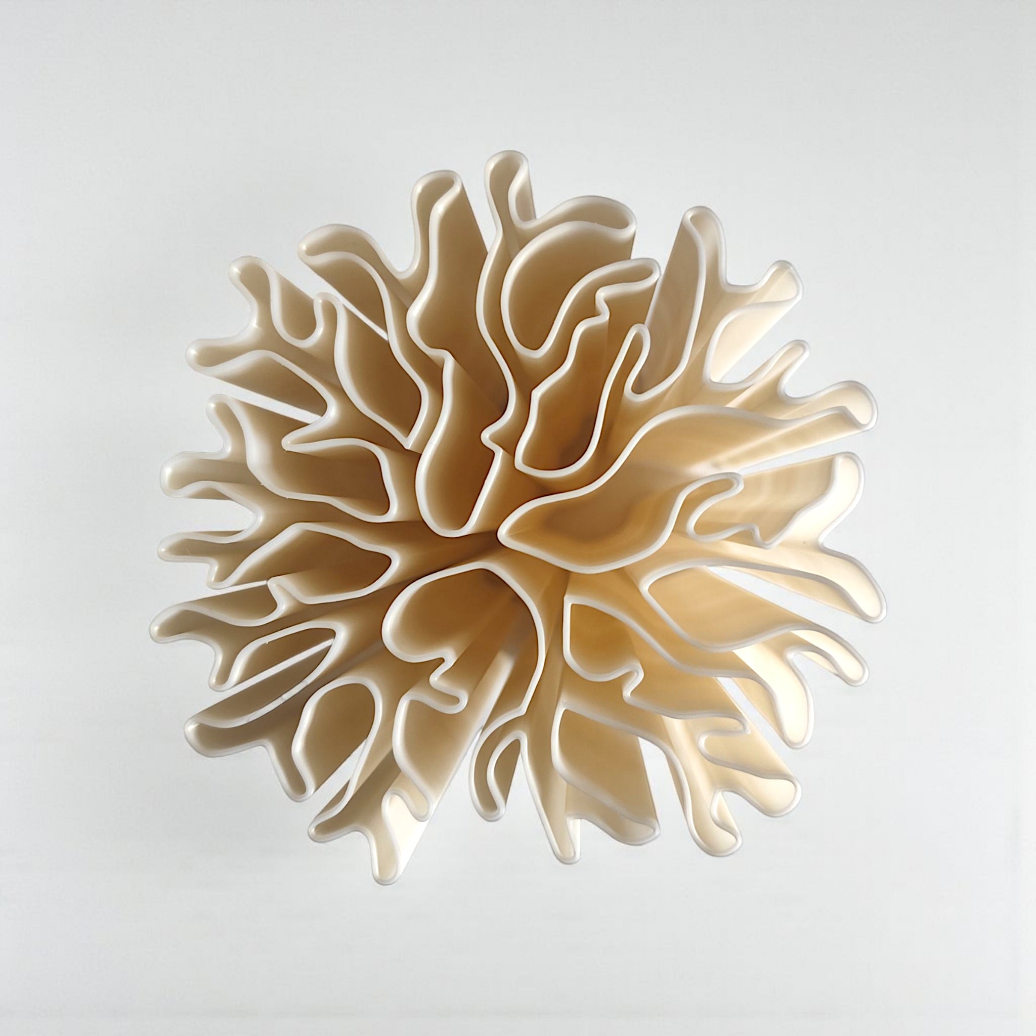 3D Printed Coral Vase Organic Fluted Design Dried Flower Vase Home Decor Gift