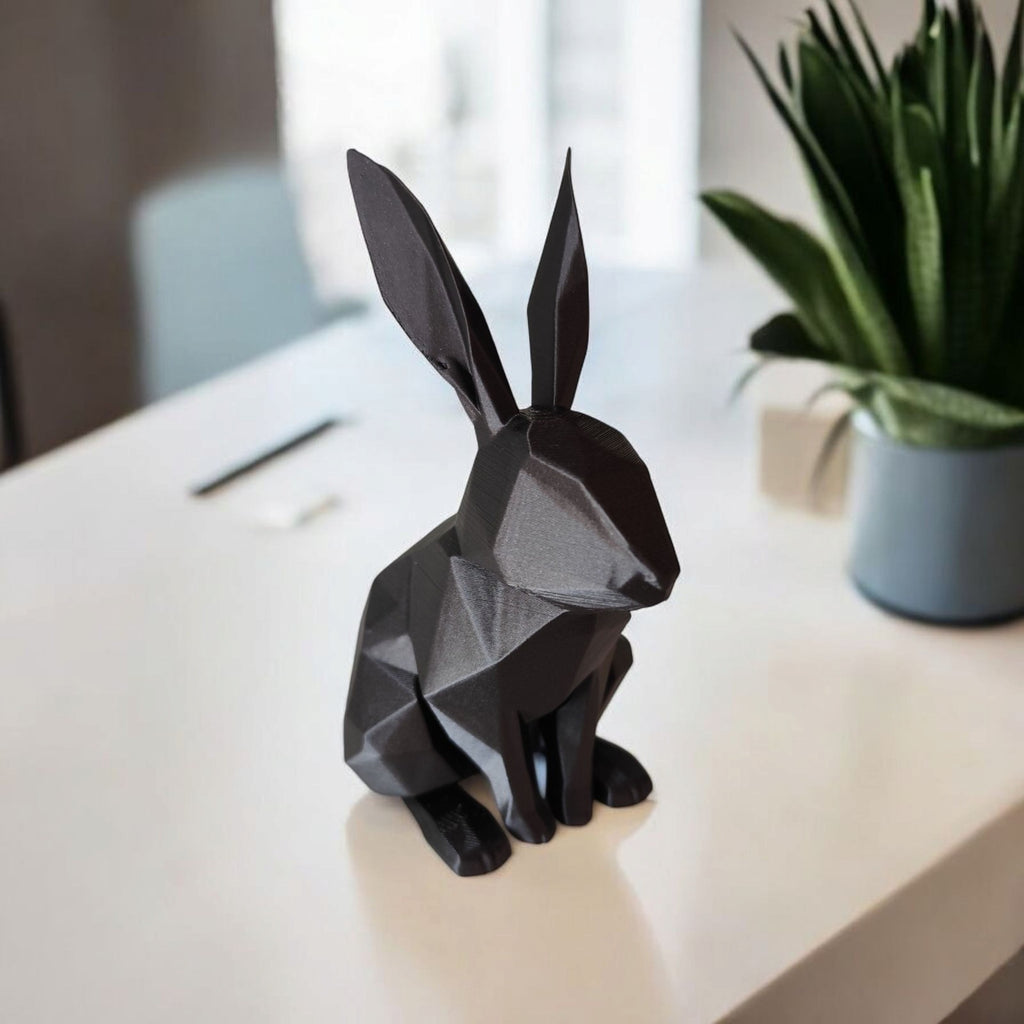 Low Poly Rabbit Bunny Sculpture 20cm Geometric Animal Ornament Modern Home Decor